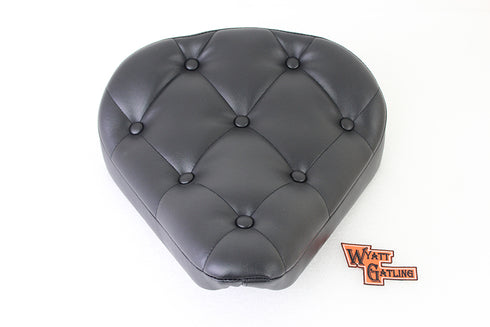 Wyatt Gatling Black Vinyl Solo Seat with Buttons - 47-0370
