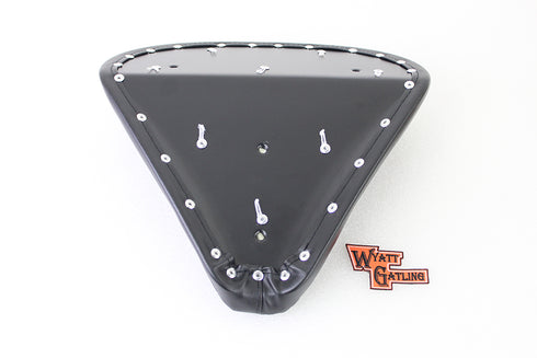 Wyatt Gatling Black Vinyl Solo Seat with Buttons - 47-0370