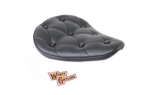Corbin Gentry Black Vinyl Solo Seat with Buttons - 47-0375
