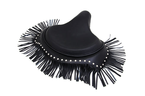 Corbin Gentry Black Deluxe Solo Seat with Fringe Skirt - 47-0450