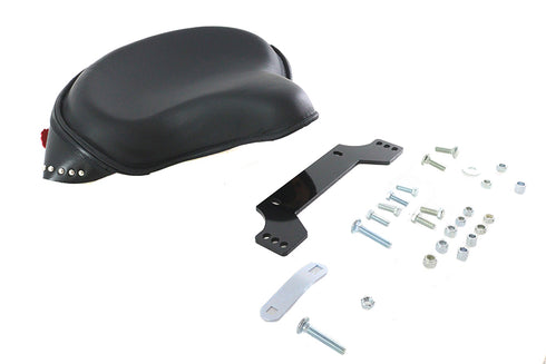 V-Twin Black Leather Police Solo Seat Kit - 47-0483
