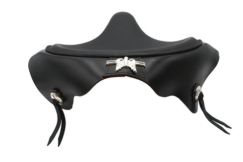 Corbin Gentry Black Leather Solo Seat with Skirt - 47-0531