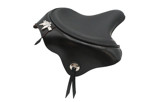 Corbin Gentry Black Leather Solo Seat with Skirt - 47-0531