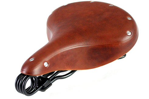Corbin Gentry Double Steel Saddle Solo Seat Honey Brown - 47-0611