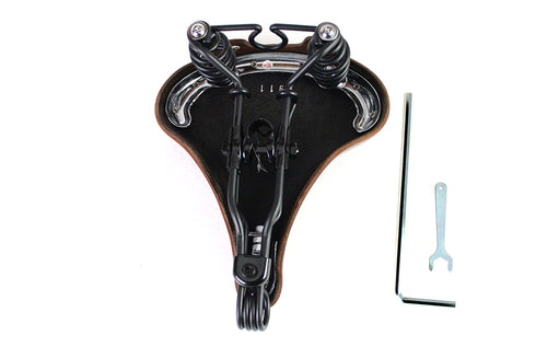 Corbin Gentry Double Steel Saddle Solo Seat Honey Brown - 47-0611