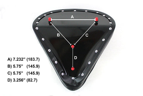 Bates Black Vinyl Solo Seat - 47-0758