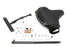 V-Twin Black Leather Deluxe Solo Seat Kit - 47-0784