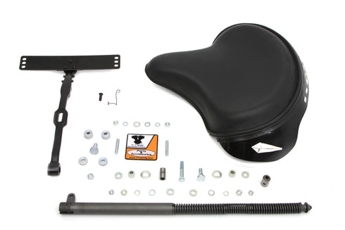 V-Twin Black Leather Deluxe Solo Seat Kit - 47-0784