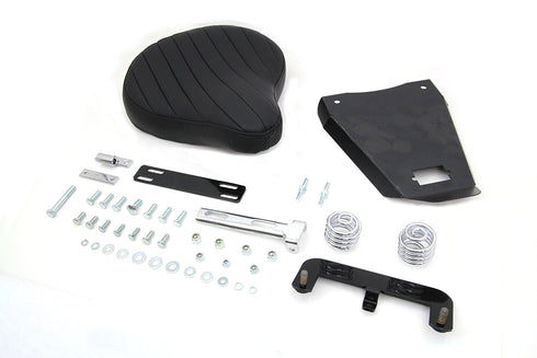 Bates Black Leather Solo Seat With Mount Kit - 47-0810