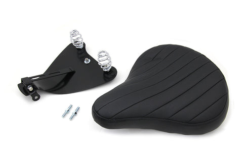 Bates Black Leather Solo Seat with Mount Kit - 47-0812