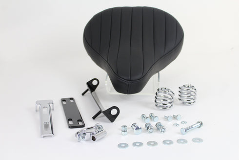 Bates Black Leather Solo Seat Kit - 47-0813