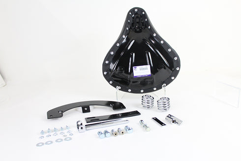 Bates Black Leather Solo Seat Kit - 47-0814