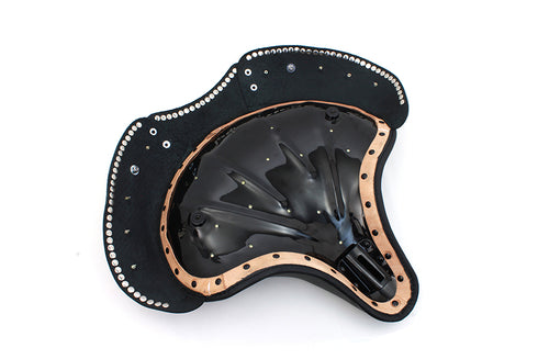 Corbin Gentry Black Leather Early Style Solo Seat - 47-0950