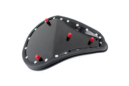 V-Twin Black Suede Solo Seat Small Pan - 47-1552