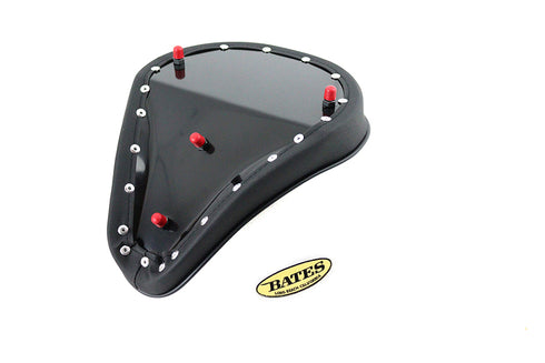 V-Twin Black Suede Solo Seat Small Pan - 47-1556