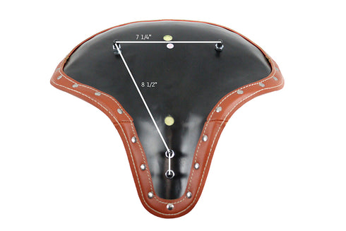 V-Twin Replica Persons Solo Seat Brown Leather - 47-1927