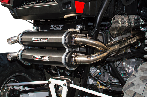 TRINITY RACING Stage 5 Dual Exhaust - Black TR-4153D-BK