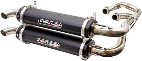 TRINITY RACING Dual Exhaust - Black TR-4162D-BK