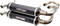 TRINITY RACING Dual Exhaust - Black TR-4162D-BK
