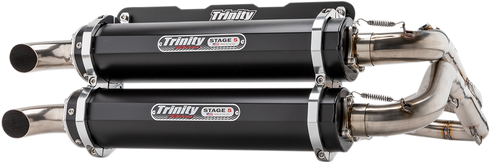TRINITY RACING Dual Exhaust - Black TR-4166D-BK