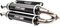 TRINITY RACING Stage 5 Slip-On Dual Muffler - Black TR-4152S-BK