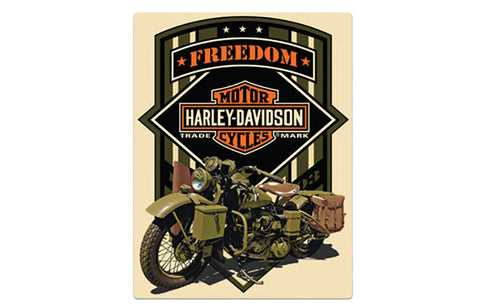 V-Twin Freedom Green Tin Sign - 48-0210