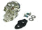 V-Twin Chrome Skull Fender Ornament - 48-0250