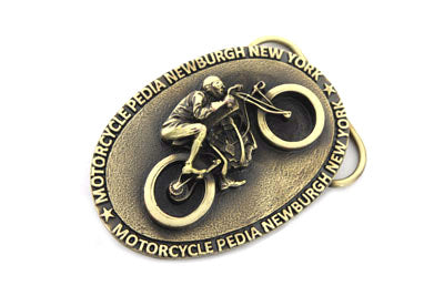 V-Twin Motorcyclepedia Board Track Belt Buckle - 48-0824