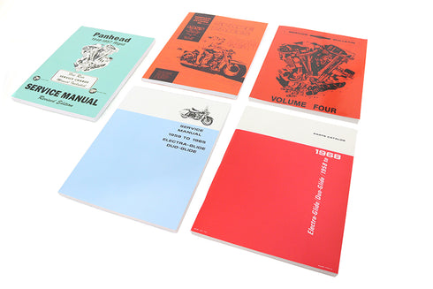 V-Twin Panhead and Shovelhead Parts and Service 5 Piece Manual Set - 48-0835