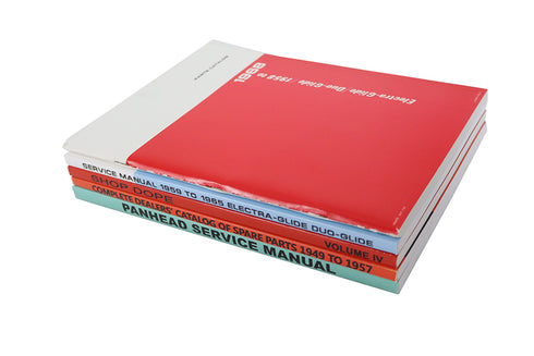 V-Twin Panhead and Shovelhead Parts and Service 5 Piece Manual Set - 48-0835