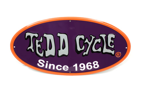 V-Twin Tedd Cycle Metal Sign - 48-0945