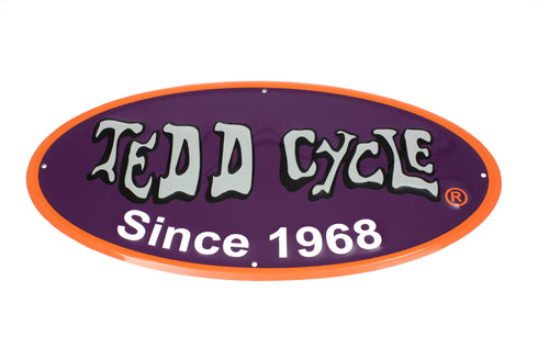 V-Twin Tedd Cycle Metal Sign - 48-0945