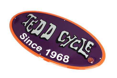 V-Twin Tedd Cycle Metal Sign - 48-0945