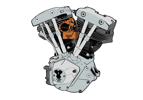 V-Twin Nose Cone Shovelhead Patches - 48-1183