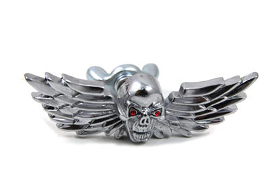 V-Twin Skull with Wings Medallion Set - 48-1323