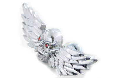 V-Twin Skull with Wings Medallion Set - 48-1323