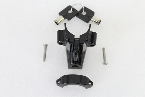 V-Twin Black Helmet Lock with Pipe Key - 48-1466