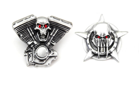 V-Twin Skull Lapel Pin Set - 48-1518