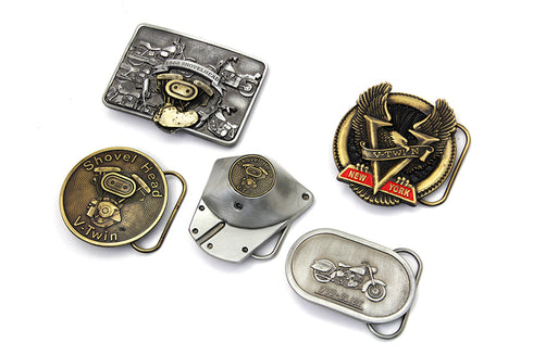 V-Twin Shovelhead Belt Buckle Set - 48-1525