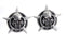 V-Twin Skull on Star License Plate Topper Set - 48-1621