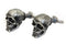 V-Twin Silver Skull License Plate Bolt Set - 48-1625