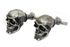 V-Twin Silver Skull License Plate Bolt Set - 48-1625