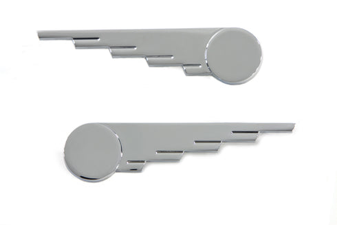 V-Twin Chrome Speed Wing Emblem Set - 48-1647