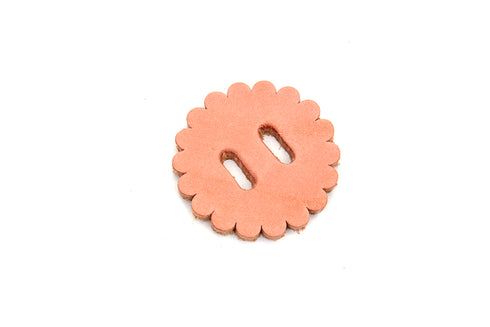 V-Twin Natural Leather Concho Rosette 1-3/4 inch - 48-1667