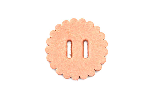 V-Twin Natural Leather Concho Rosette 2 inch - 48-1668