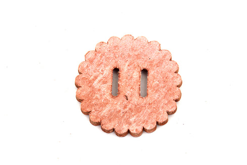 V-Twin Natural Leather Concho Rosette 2 inch - 48-1668