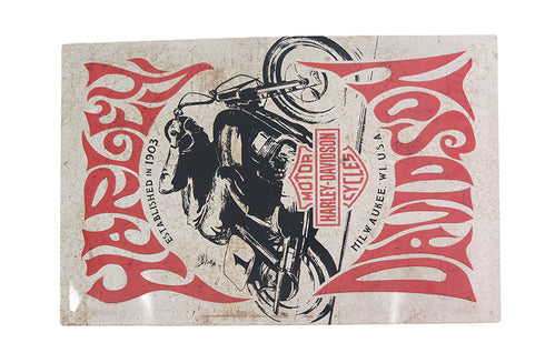 OE Retro Harley 1970's Racer Tin Sign - 48-1826