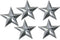 V-Twin Chrome Decorative Star Studs - 48-1893
