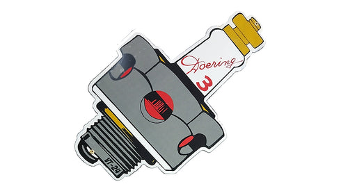 V-Twin Doering Spark Plug Porcelain Sign - 48-1918