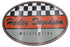 OE Harley Davidson Racing Oval Tin Sign - 48-2325